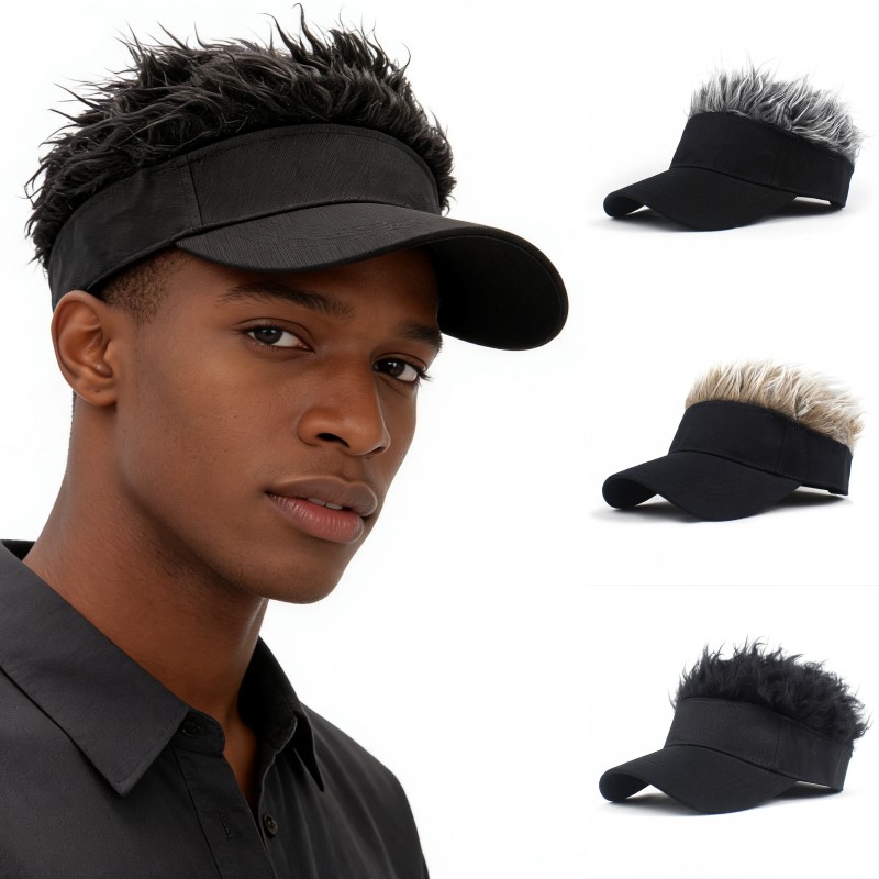 Visor Sun Hat - Gorra de béisbol con pelo sintético