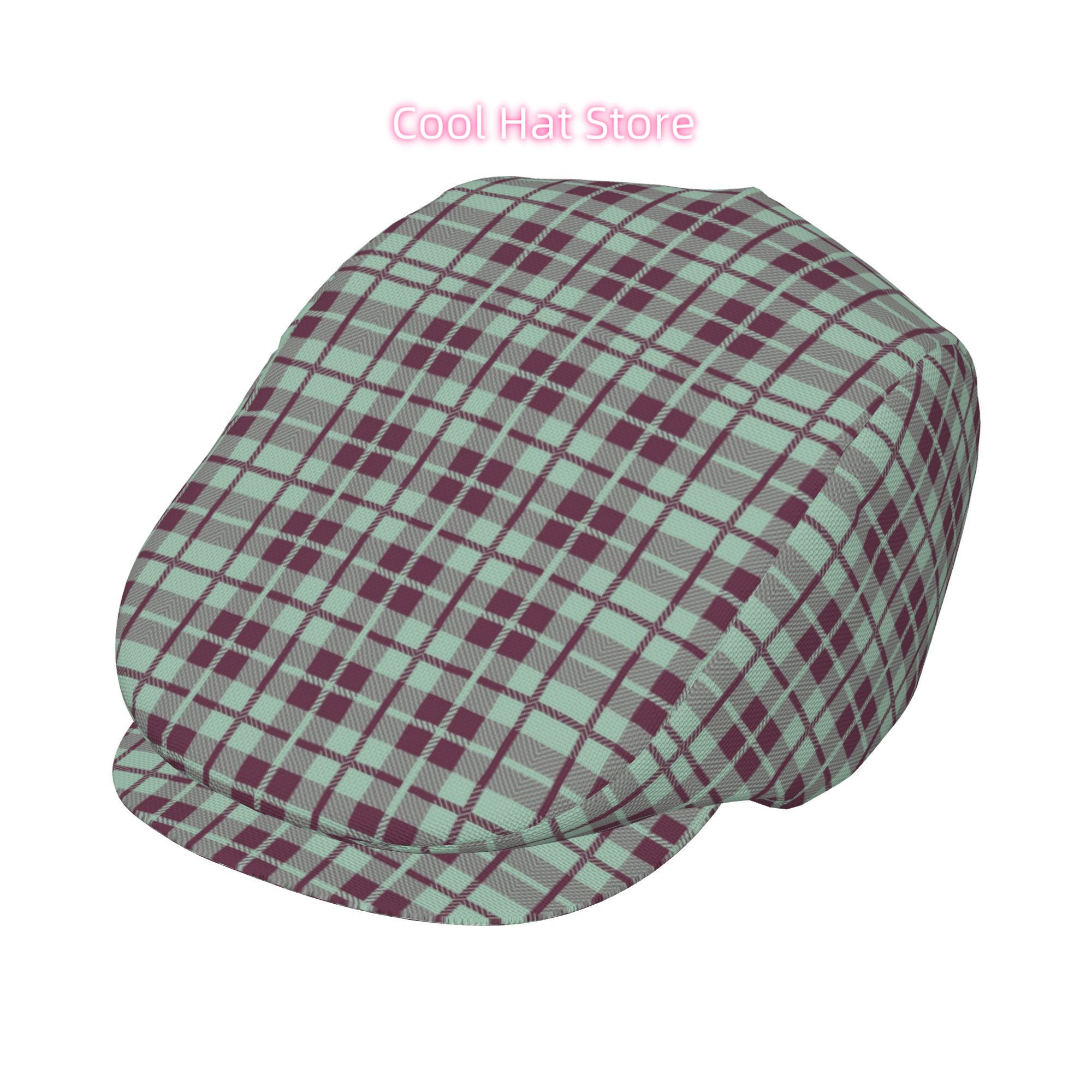 Newsboy Cap Ivy - Gorra de copa plana a cuadros