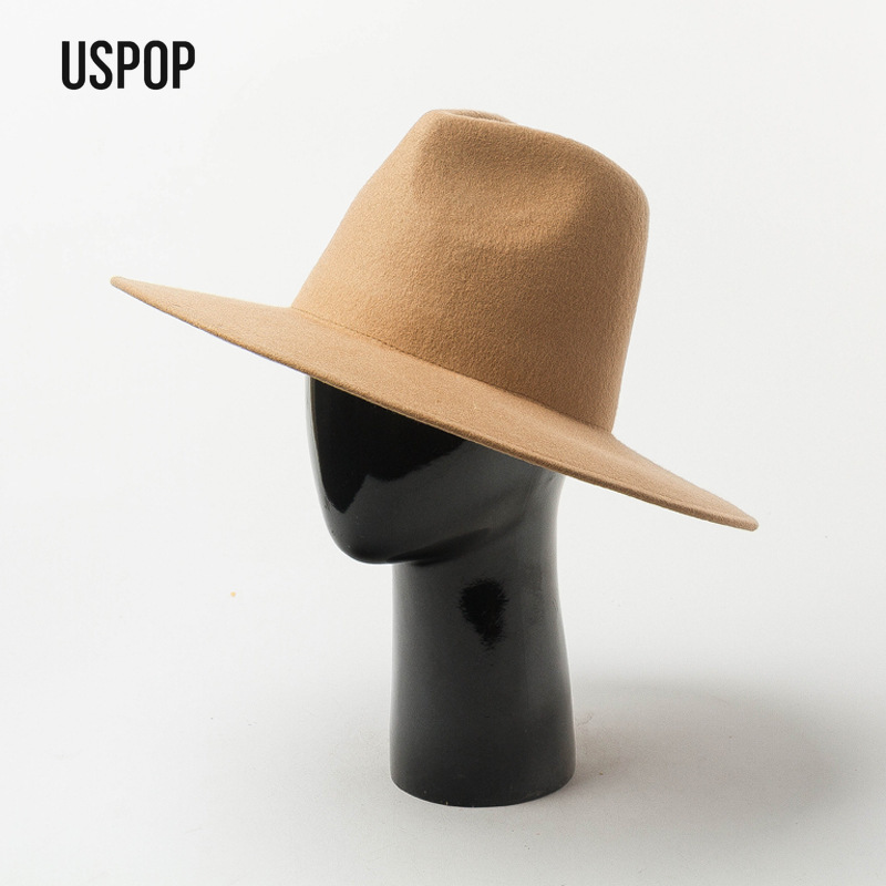 USPOP Otoño Invierno moda liso - Fedora Hat Wool reseña y precio