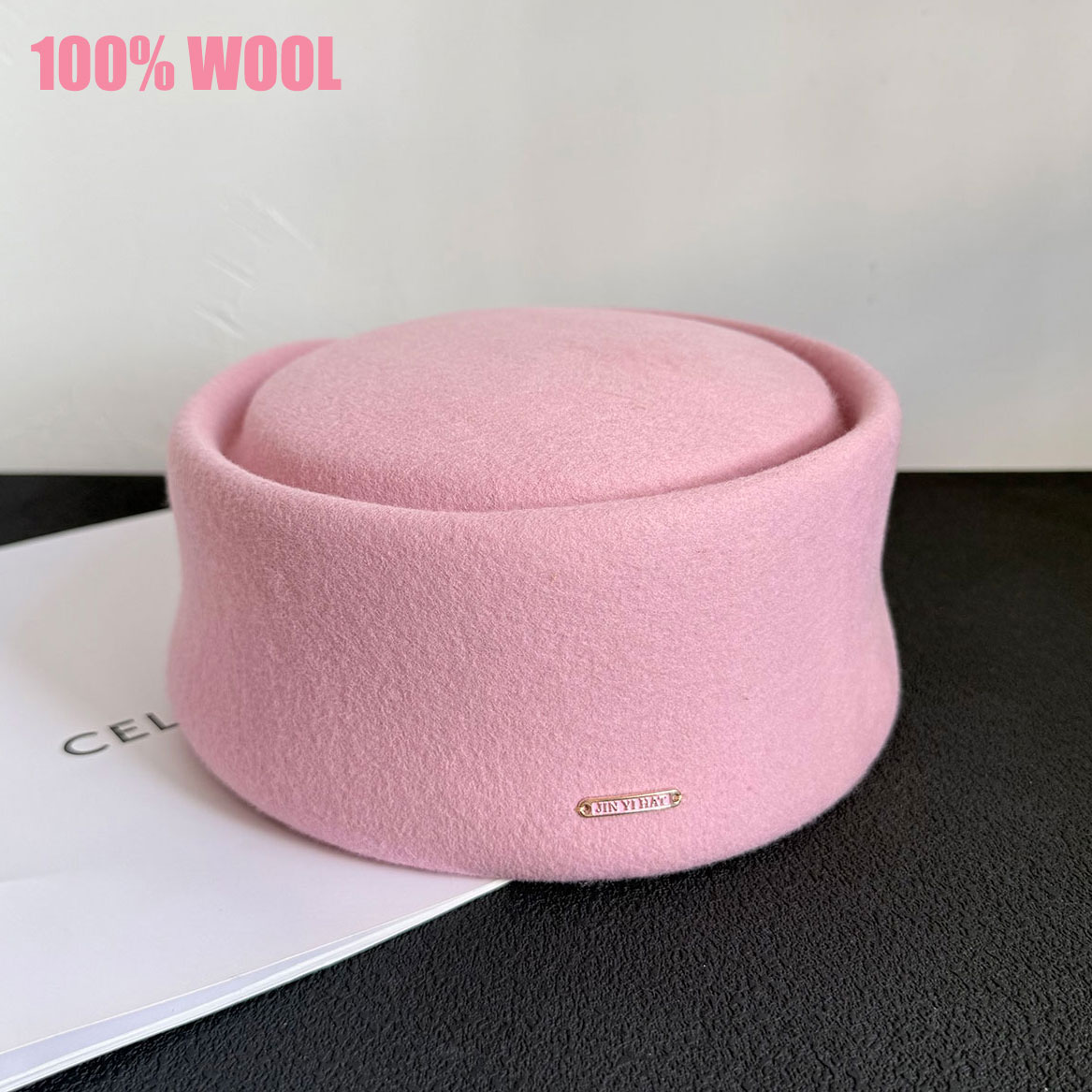 Nuevo Sombrero de Lana Rosa y  - Beret French Wool reseña y precio